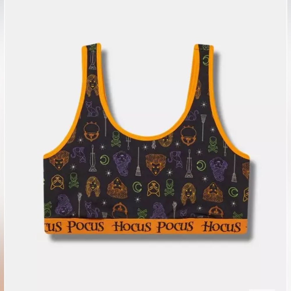 Torrid Disney Hocus Pocus Scoop Neck Bralette Size 2X NWT
